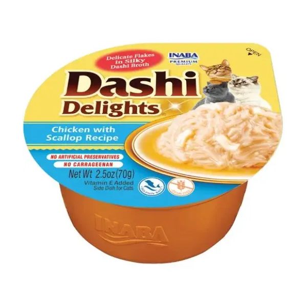 Ração Húmida Inaba Dashi Delights Frango com Vieiras 70g