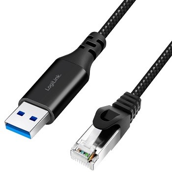 Cabo Usb3.0 A/m Rj45 1 Gbps 1 Metro Preto