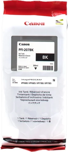 Canon PFI207 Preto Cartucho de Tinta Original – PFI207BK/8789B001