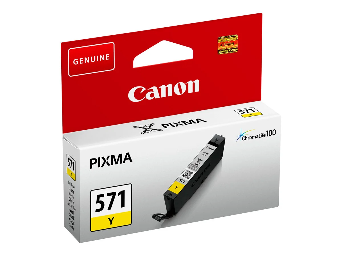 Canon CLI571 Amarelo Cartucho de Tinta Original – 0388C001