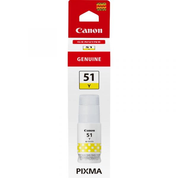 Tinteiro Canon Garrafa de Tinta Canon GI-51 Amarelo - 4548C001