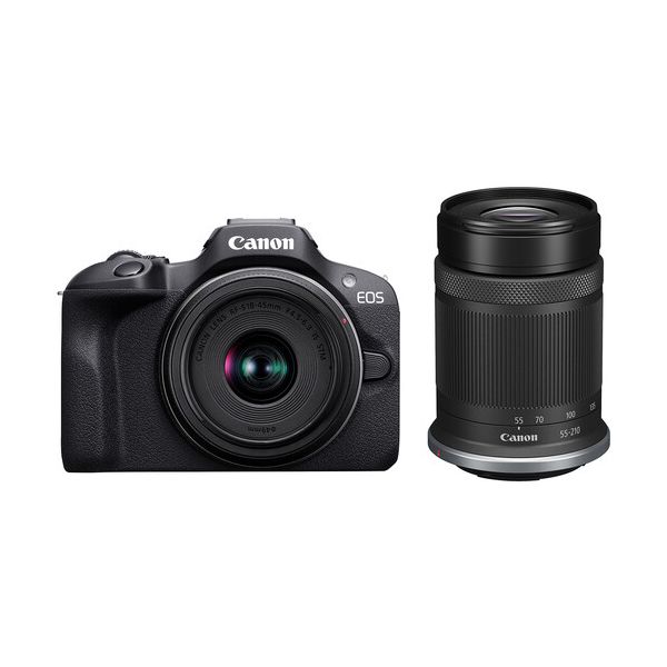Canon Eos R100 + 18-45mm f/4.5-6.3 + 55-210mm f/5-7.1