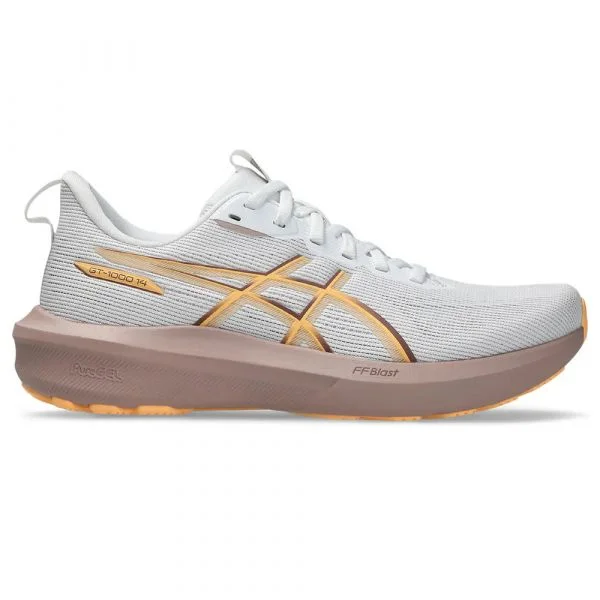 Asics Sapatilhas de Running Gt-1000 14 White / Rubble Red 42 1/2