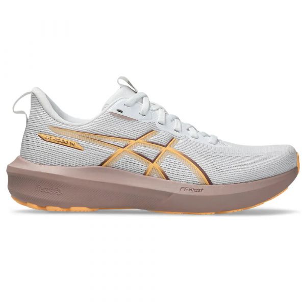 Asics Sapatilhas de Running Gt-1000 14 White / Rubble Red 37 1/2