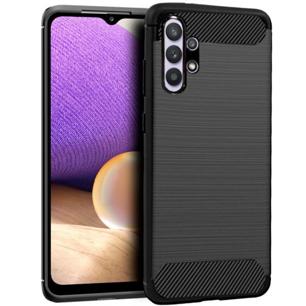 Capa Silicone Carbon Samsung A32 5G Preto