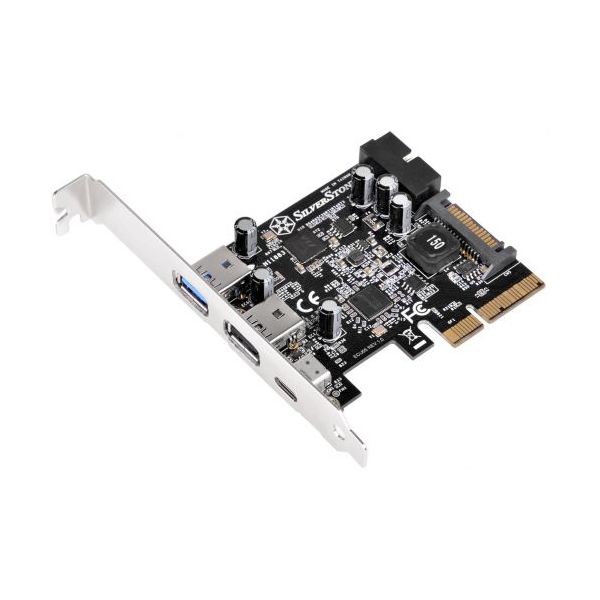 Silverstone ECU05 Placa de Expansão PCIe 2.0 USB 3.0/USB 3.1 Tipo-C - SST-ECU05