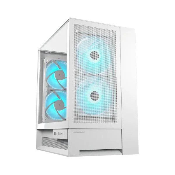 Cougar OmnyX Midi-Tower Vidro Temperado Branco
