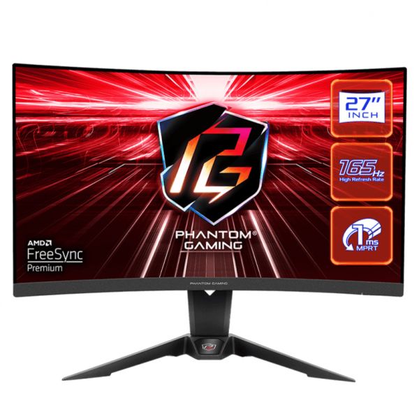 Monitor Curvo ASRock PG27Q15R2A 27" 2K QHD VA 165Hz 1ms FreeSync Premium - PG27Q15R2A