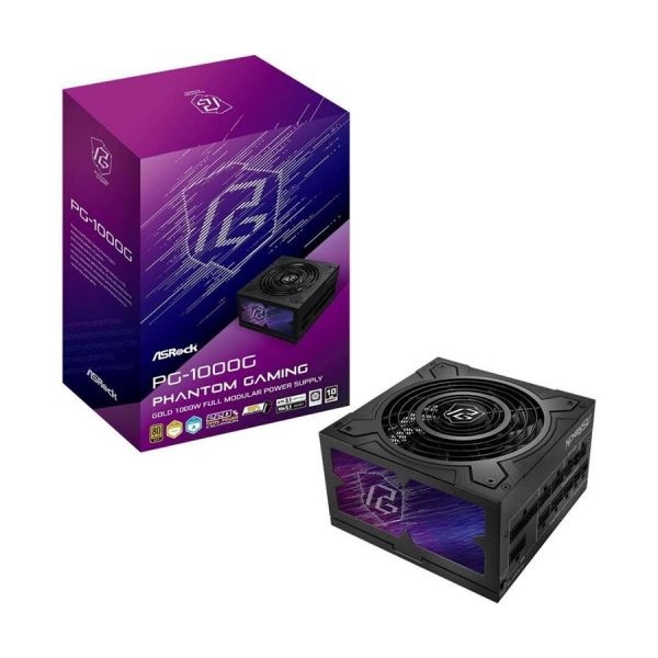 Asrock Phantom Gaming PG-1000G Fonte de Alimentação Modular Multi-Rail 1000W 80 Plus Gold
