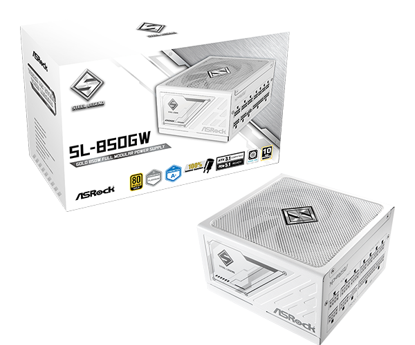 AsRock Steel Legend 850W 80 Plus Gold Modular Branca