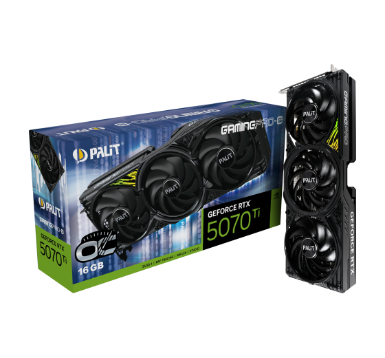 Palit GeForce RTX 5070 Ti GamingPro-S OC, GeForce RTX 5070 Ti, 16 GB, GDDR7, 256 Bit, 7680 x 4320 Pixel, PCI Express 5.0