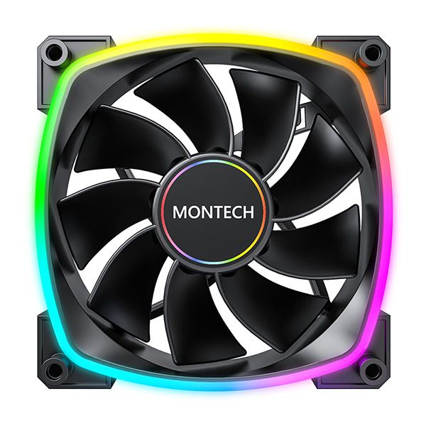 Montech RX140 PWM ARGB PWM 140mm Preto (Reversed Fan Blades) - RX140-PWM-BK