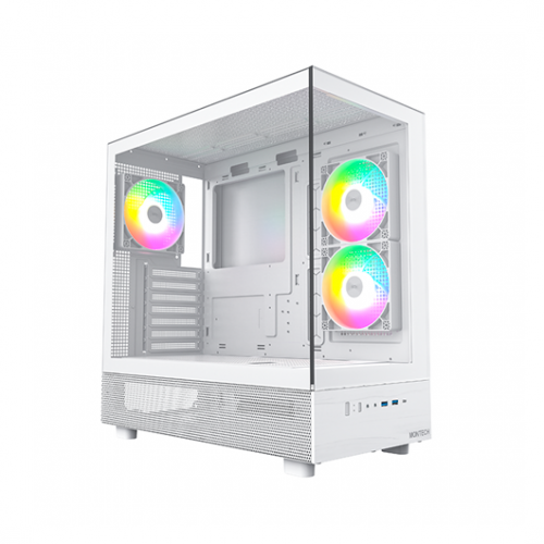 Caixa ATX Montech XR RGB Vidro Temperado Branco