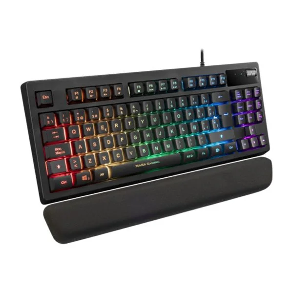 TECLADO MARS GAMING MKAX FULL RGB H-MECHANICAL TKL Palmrest