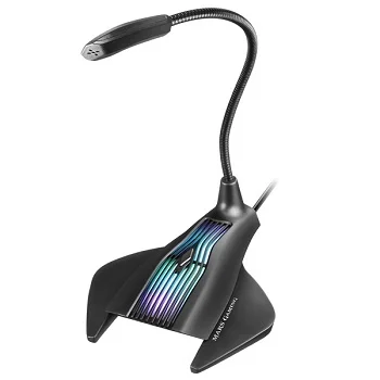 MICROFONE MARS GAMING MMIC PRETO RGB FLOW
