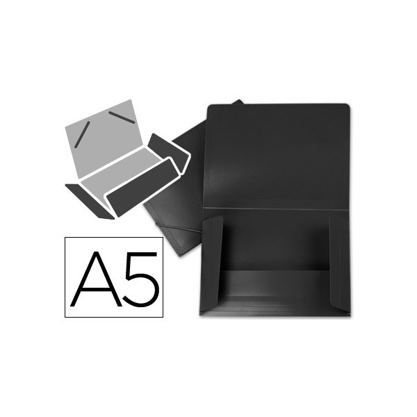 LiderPapel Pasta PP A5 c/ Elásticos Black - SS10