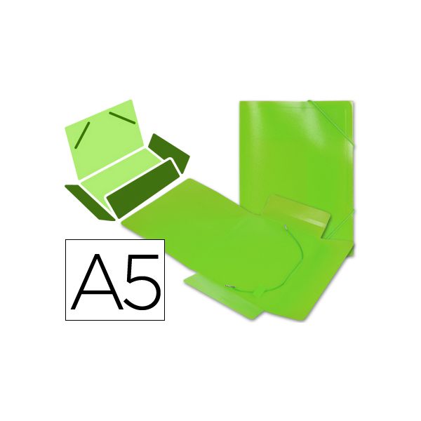 LiderPapel Pasta PP A5 c/ Elásticos Neon Verde - SS03