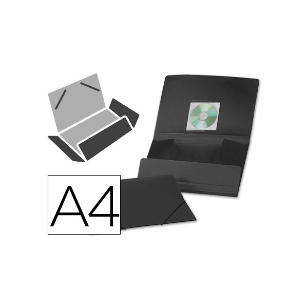 Liderpapel Pasta de Elasticos PP A4 Preto Opaco - 38725B