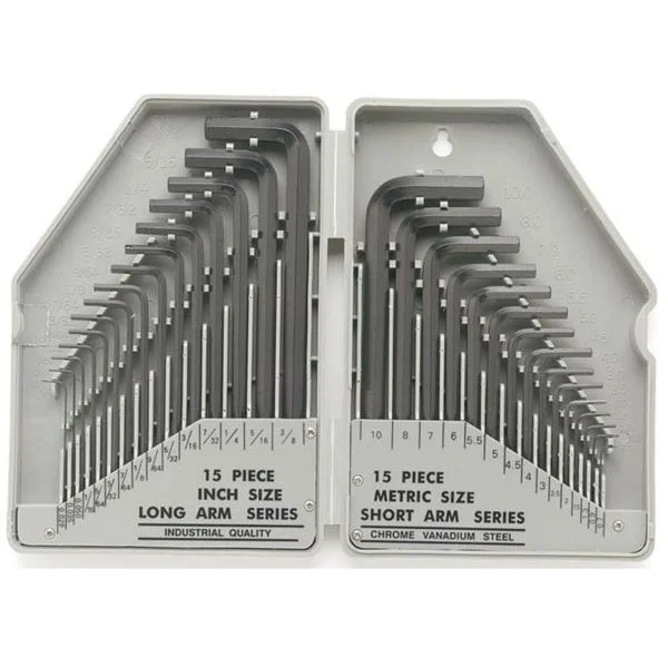 Toolland Kit de 30 Chaves Sextavadas Macho (blister) - 8PK-027