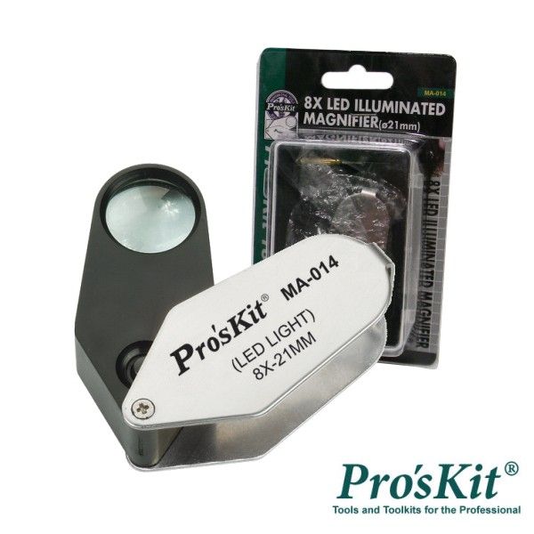 Pro's Kit Lupa de Bolso 8X C/ led