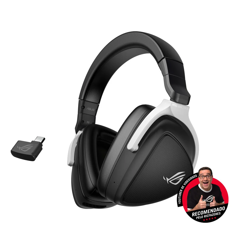 Headset Asus ROG Delta S Wireless/Bluetooth Preto