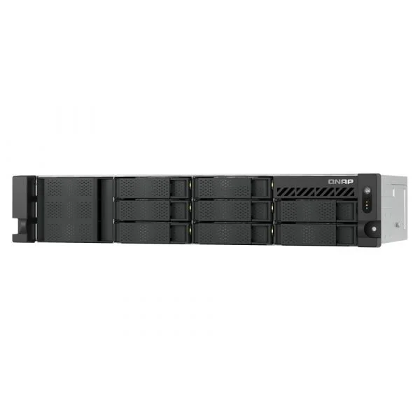 NAS Rack 2U QNAP Intel Atom C5125 8 GB DDR4 8 baías Dual RAID PSU TS-855EU-RP