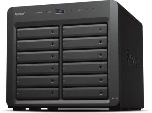 Synology DX1222 Caixa para Discos Rígidos Compartimento HDD/SSD Preto 2.5/3.5"