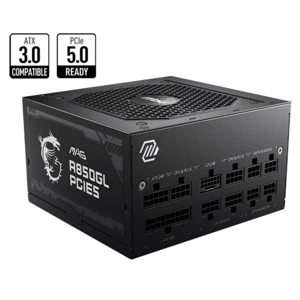 MSI MAG A850GL PCIE5 850W 80 PLUS Gold Modular