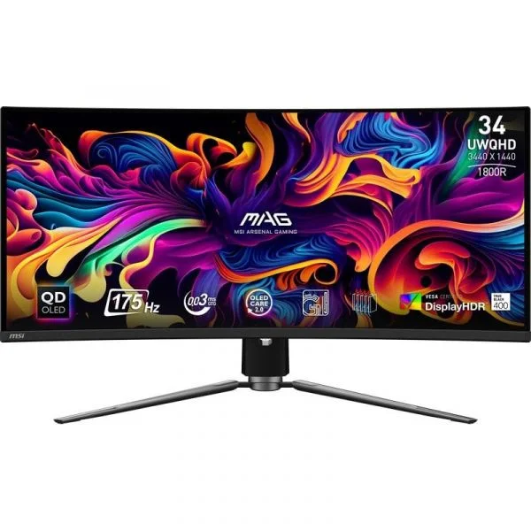 Monitor MSI MAG 341CQP QD-OLED 34" QD-OLED UWQHD 175Hz