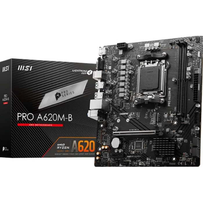 Motherboard MSI PRO A620AM-B EVO ATX AMD A620 Socket AM5 DDR5 5GbE RAID M.2