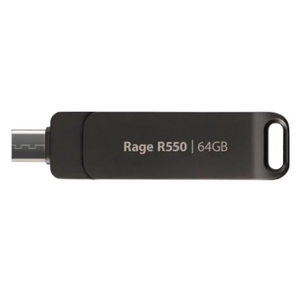 Patriot 64GB Rage R550 USB 3.2 Preto