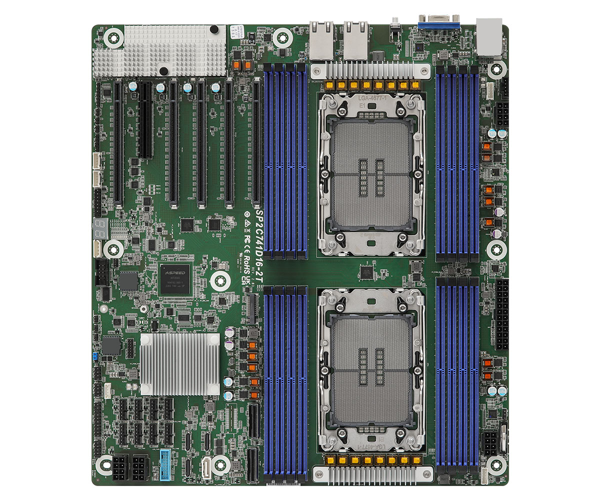 ASRock Mainboard SP2C741D16-2T EEB Dual Sockel 4677