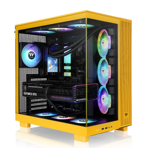 Thermaltake View 380 XL TG ARGB Vidro Temperado Amarelo