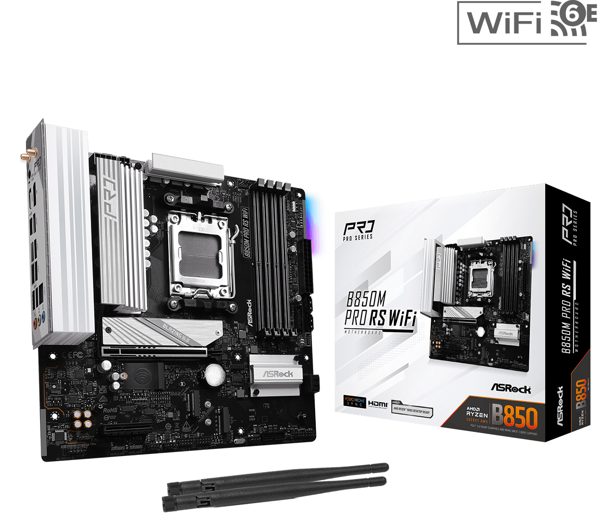 Motherboard AsRock B850M Pro RS WiFi AM5 DDR5 mATX HDMI/DP