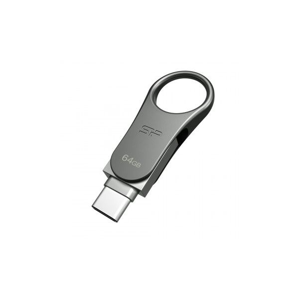 Silicon Power 64GB SP C80 USB 3.1 Type-C OTG Metalic - SP064GBUC3C80V1S