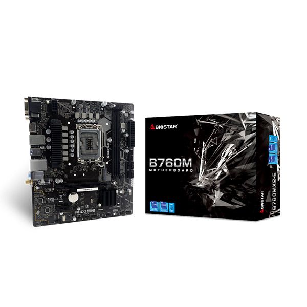Motherboard Biostar B760MX2-E Motherboard darkgrey | Formfactor: µATX | Graphics: - B760MX2-E