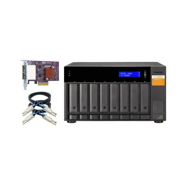 QNAP Caixa para Discos Externo 2.5/3.5" TL-D800S Preto