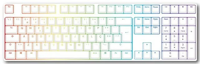 Conjunto de 109 Teclas Ducky PBT Doubleshot Branco (ES)