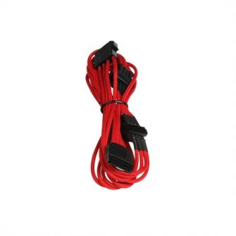 BitFenix Molex para 4x sata Sleeved Red / Black 80cm