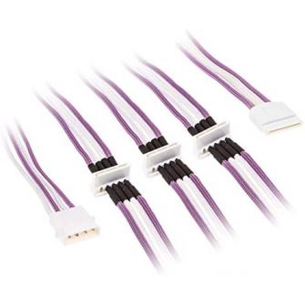 BitFenix Molex para 4x Sata Sleeved Purple / White 80cm
