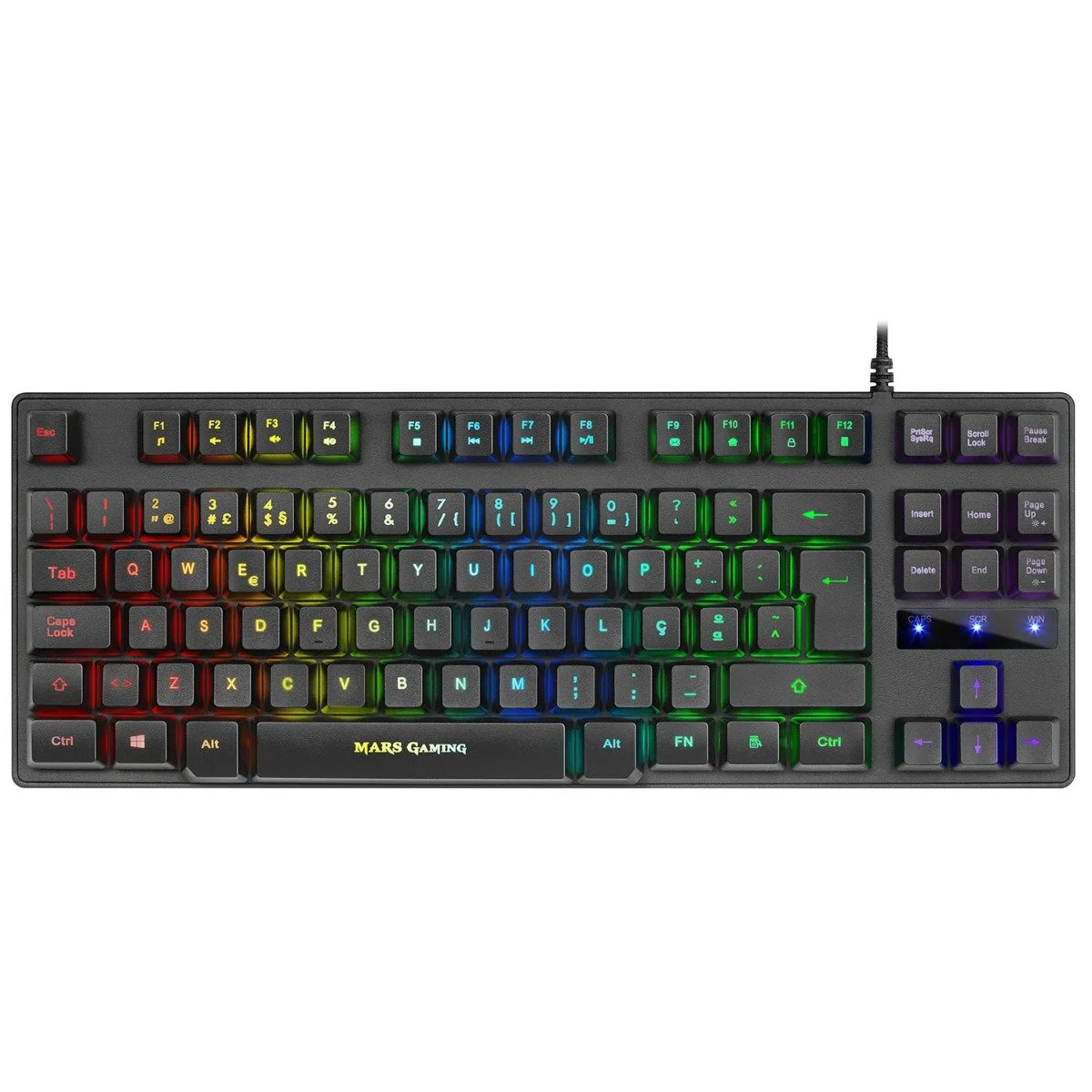 Mars Gaming MKTKLPT Compact TKL Mechanical Illuminated RGB PT