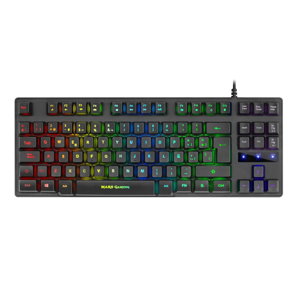 TECLADO MARSGAMING COMPACT TKL MECHANICAL, OUTEMU SQ BLUE, PORTUG