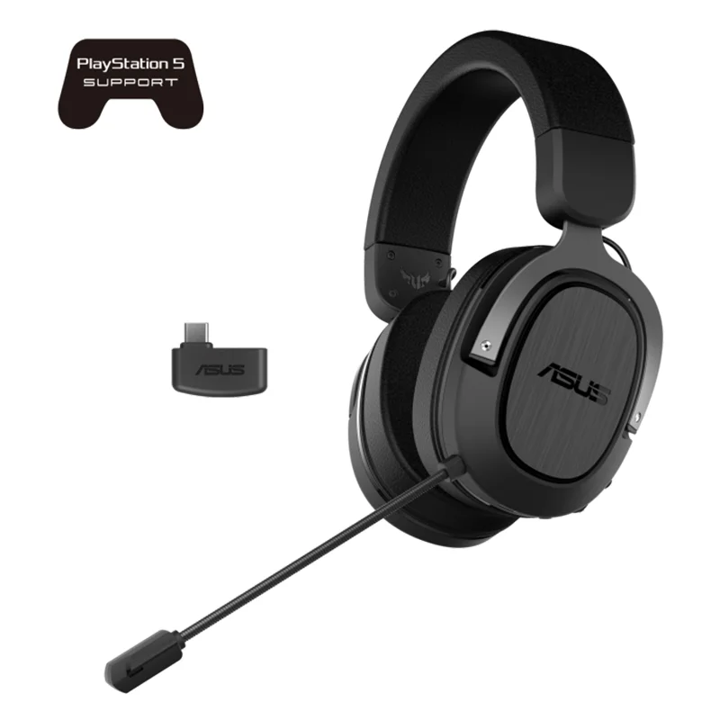 Headset Asus TUF Gaming H3 Wireless 7.1 Preto/Cinza
