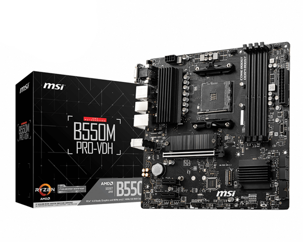 PLACA AMD RYZEN MSI B550M PRO-VDH AM4 DDR4 PCX3.0 MATX HDMI DPORT