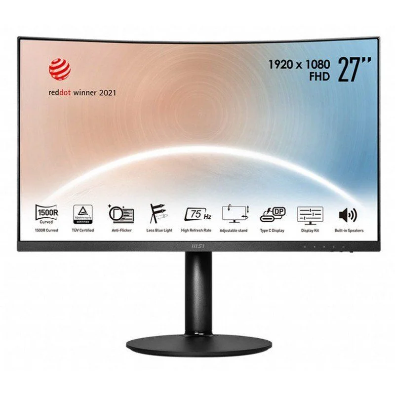 Monitor Curvo MSI 27" Modern MD271CP VA FHD 75Hz 4ms USB-C