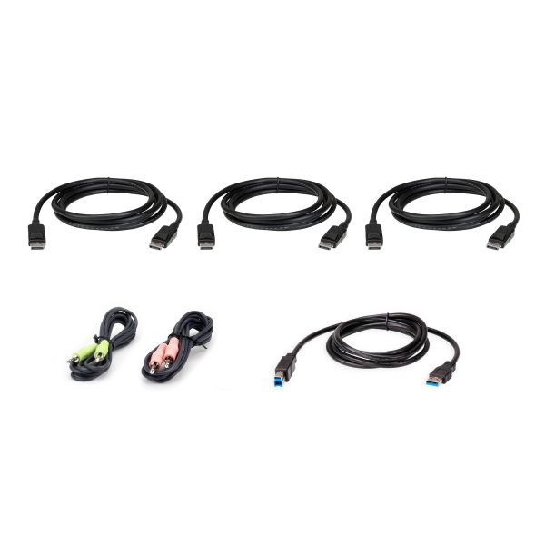 Aten 2L-7D02UDPX6 Cabo KVM DisplayPort USB Áudio 1,8 m Preto