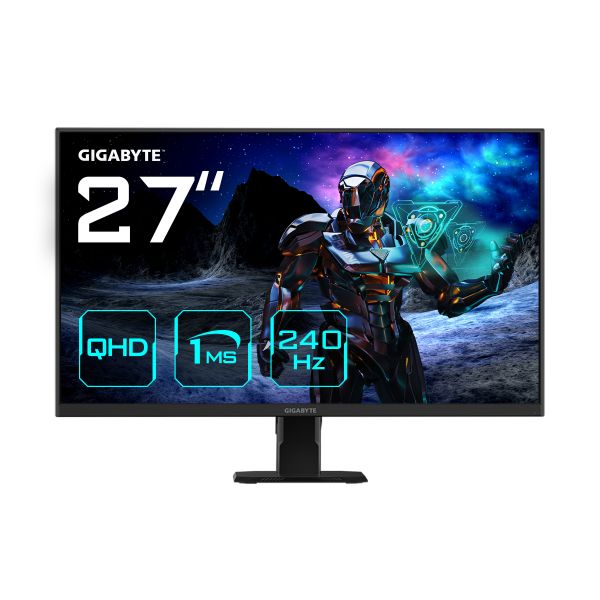 Monitor Gigabyte 27" GS27Q X QHD 240Hz SS-IPS FreeSync Premium 1ms HDR Gaming Preto