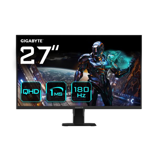 Monitor Gigabyte 27" GS27QA QHD 180Hz FreeSync HDR Ready Preto