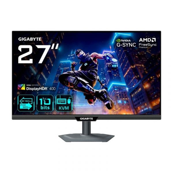 Monitor GIGABYTE M27UP 27" UltraHD 4K 160Hz IPS 1ms FreeSync Premium HDR400