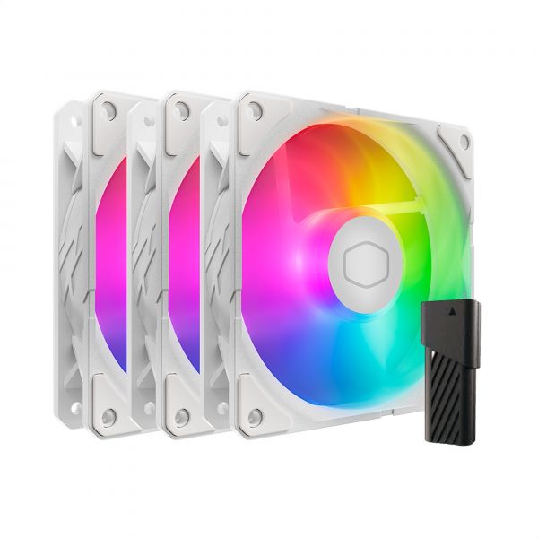 Cooler Master SickleFlow Edge 120 ARGB Ventoinha 120mm White (Pack 3)